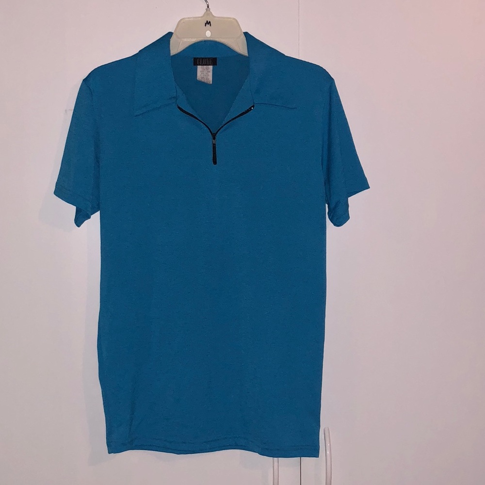 NEW Men’s Turquoise Half zip polo style shirt